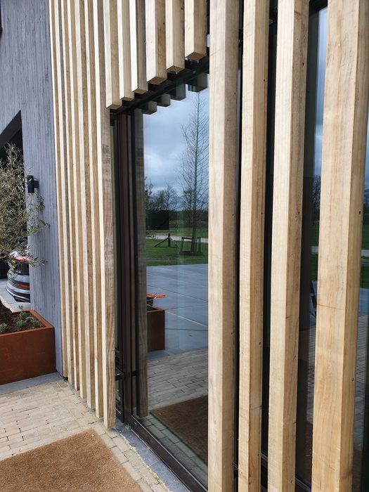 Detail verticale gevelbekleding